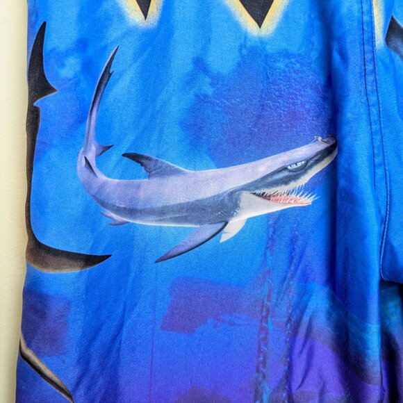 Y2K Finding Nemo Sharks Disney Store Swimsuit Swim Trunks Bathing Suit Bruce - Picture 6 of 9